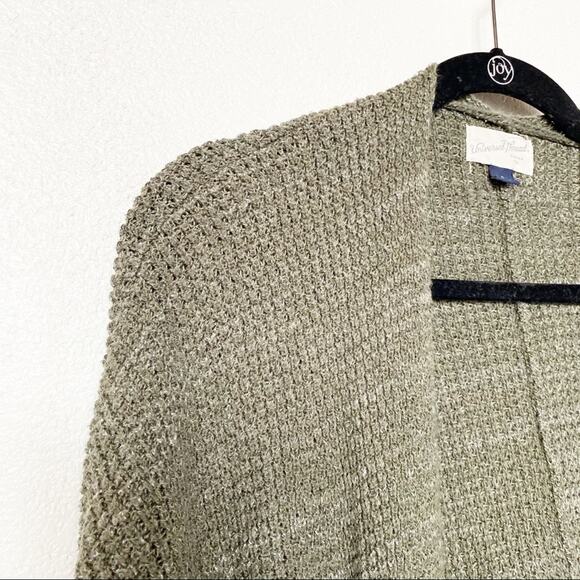 Universal Thread Green Open Front Knit Cardigan Size Small - Picture 3 of 9